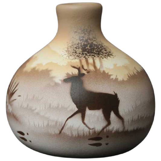 66083 Back Country Tracks Deer 3 1/2 x 3 1/2 Ball Vase