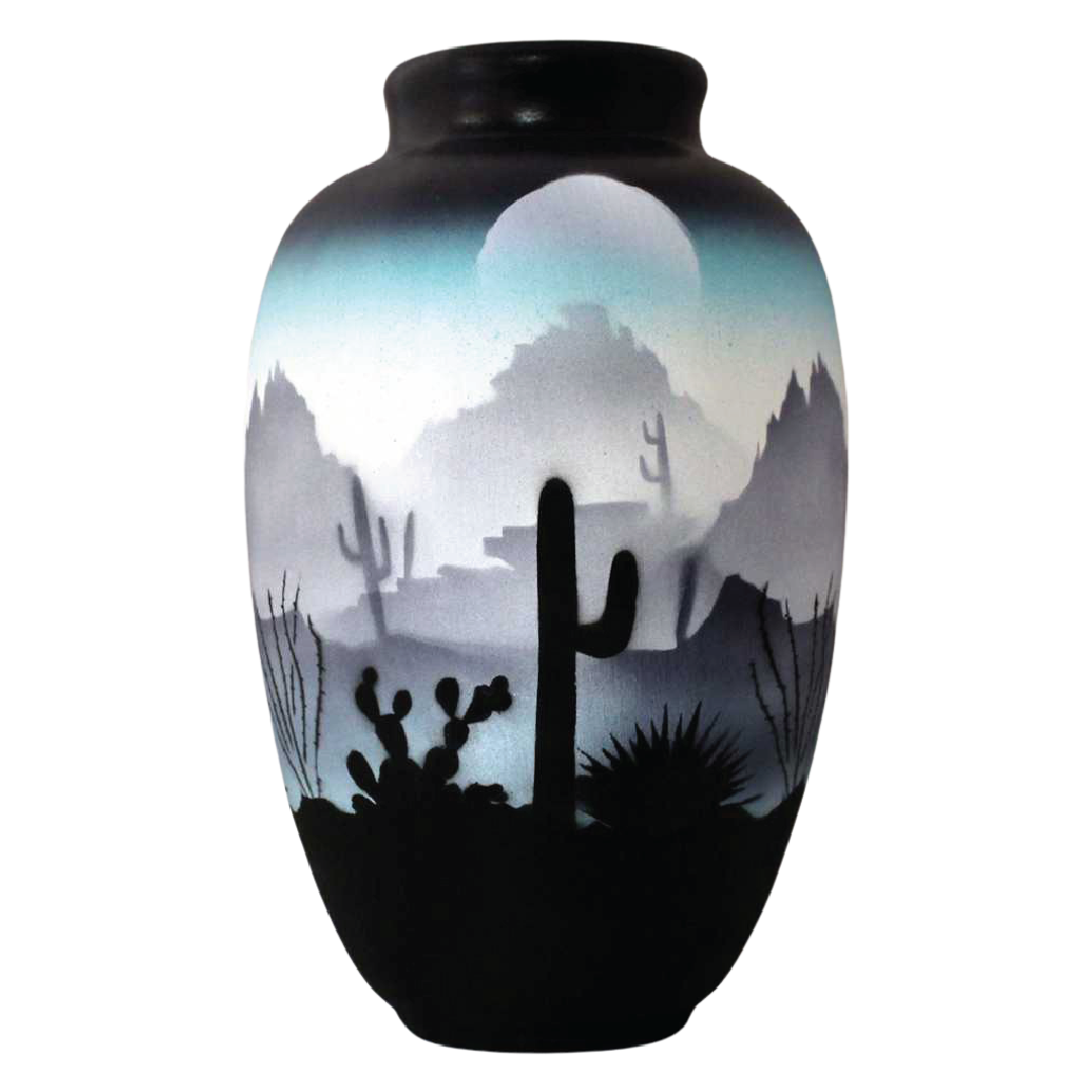 44033 Blue Sonora Desert  6 x 10 Ginger Jar