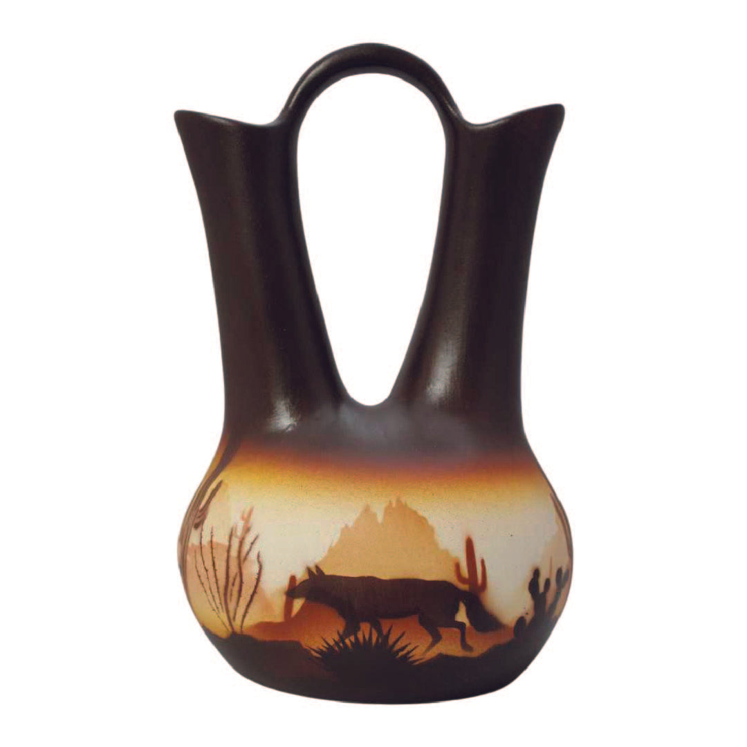 46065 Brown Sonora Desert 7 1/2 x 12 Wedding Vase