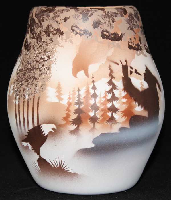 69021 Calling The Spirits 4 1/2 x 5 1/2 Vase