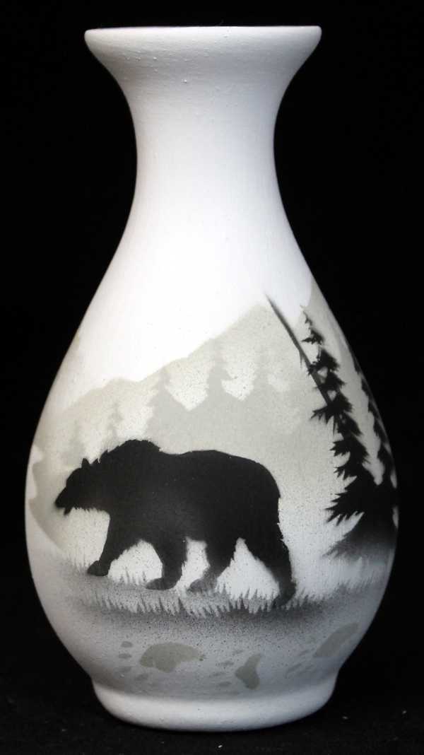 62076 High Country Tracks Bear 2 1/2 x 5 Bud Vase