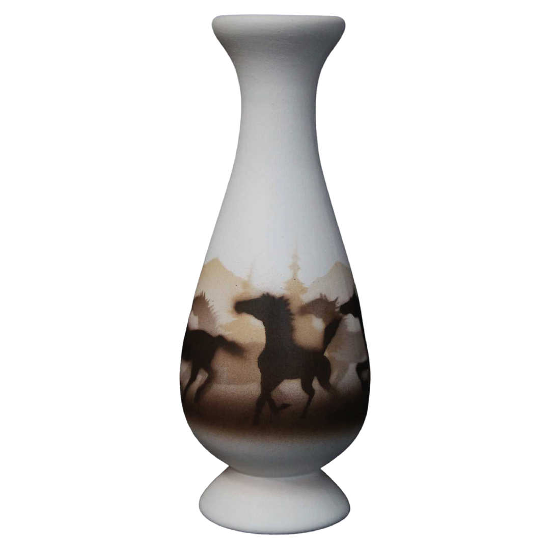 33078 Wild Horses  2 1/2 x 6 Bud Vase