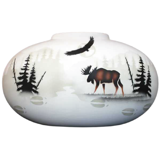 60142 High Country Tracks Moose 16 1/2 x 10 1/2 Pillow Vase