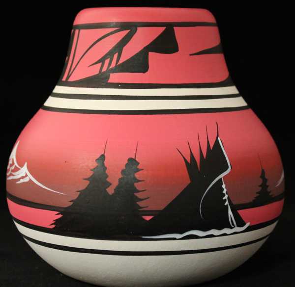 12066 Mountain Rainbow Bear 5 1/2 x 5 Arch Canyon Pot