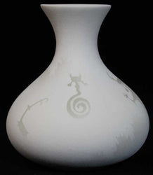 30135 Ancient Shadows  3 1/2 x 4 1/2 Ball Vase