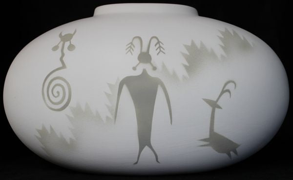 30142 Ancient Shadows  16 1/2 x 10 1/2 Pillow Vase