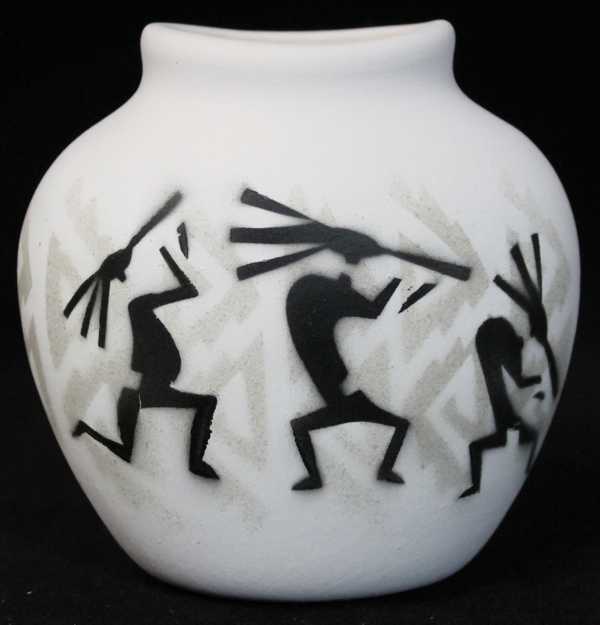 31141 Kokopelli Parade  3 x 3 Pillow Vase