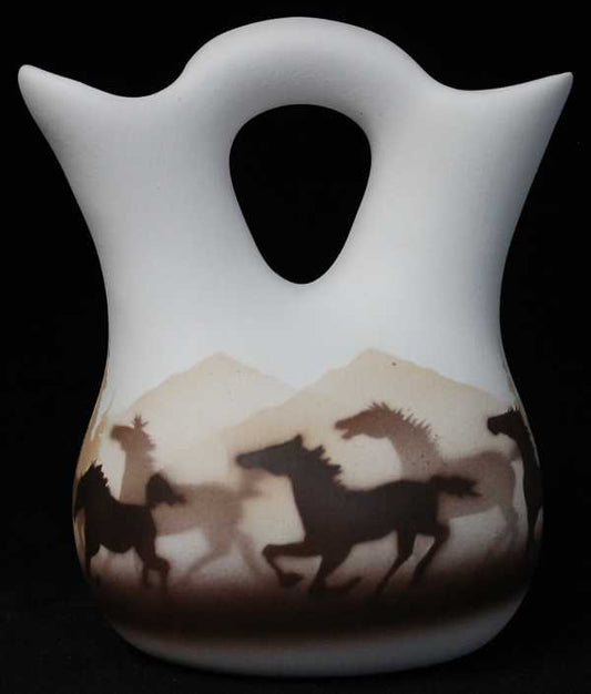 33023 Wild Horses  4 1/2 x 5 1/2 Wedding Vase