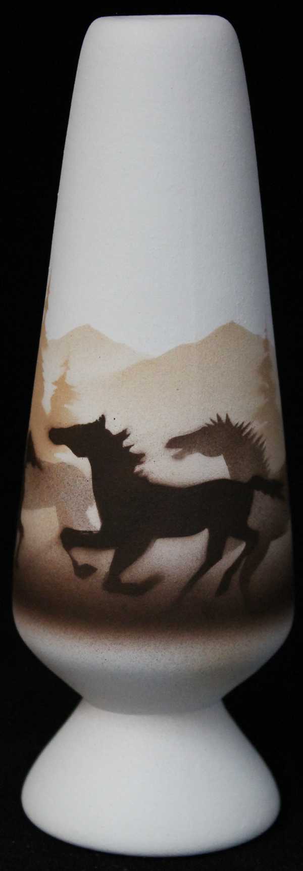 33077 Wild Horses  2 x 6 Bud Vase
