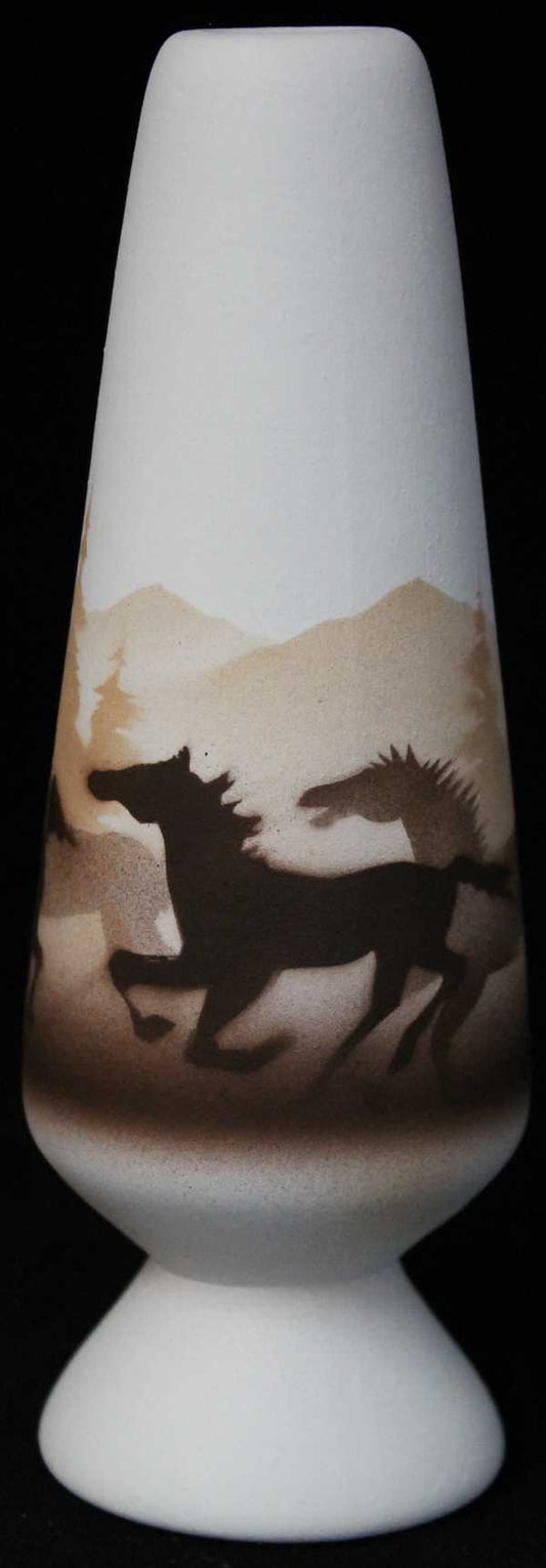 33077 Wild Horses  2 x 6 Bud Vase