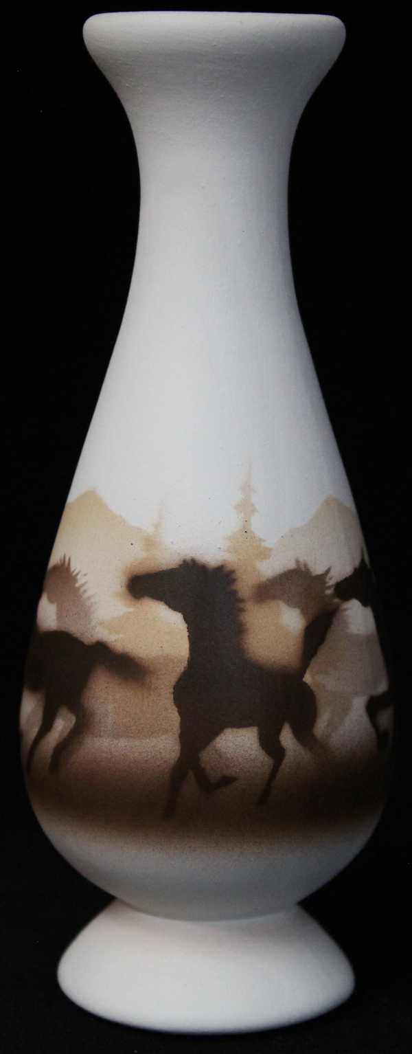 33078 Wild Horses  2 1/2 x 6 Bud Vase