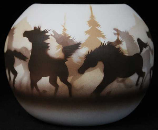33089 Wild Horses  6 x 5 Bowl