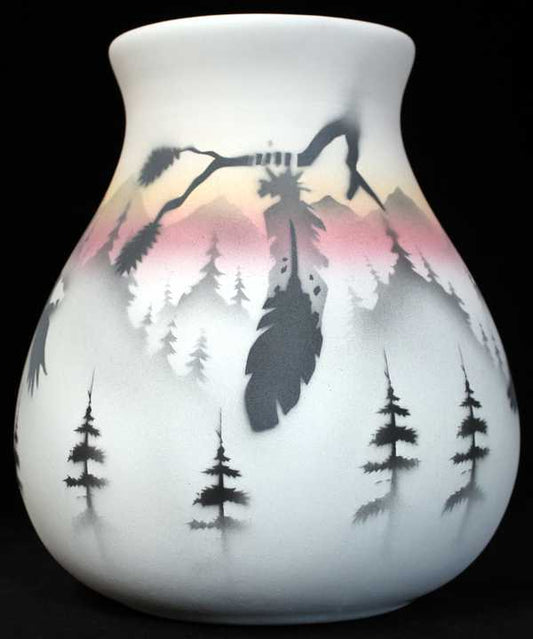 36052 Sacred Messenger  8 1/2 x 9 1/2 Pot