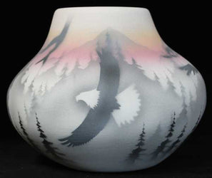 36057 Sacred Messenger  7 1/2 x 6 Bowl