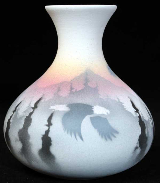 36135 Sacred Messenger  3 1/2 x 4 1/2 Ball Vase