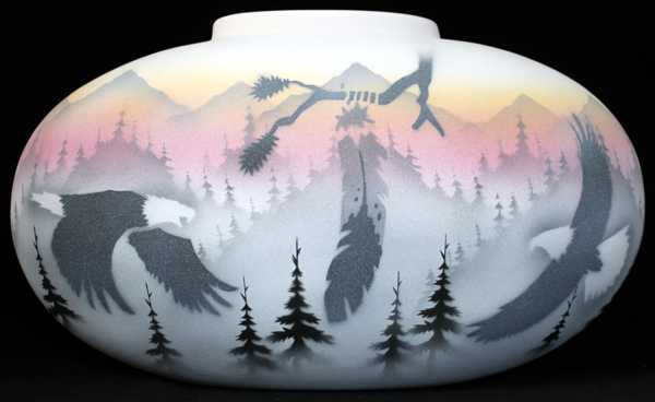 36142 Sacred Messenger  16 1/2 x 10 1/2 Pillow Vase