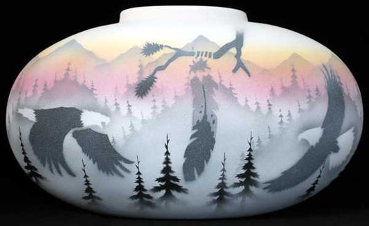 36142 Sacred Messenger  16 1/2 x 10 1/2 Pillow Vase