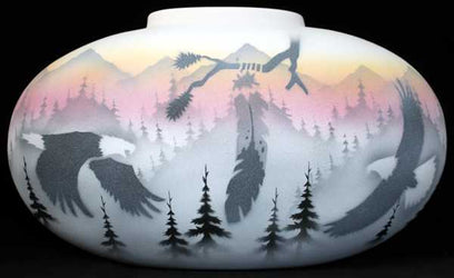 36142 Sacred Messenger  16 1/2 x 10 1/2 Pillow Vase