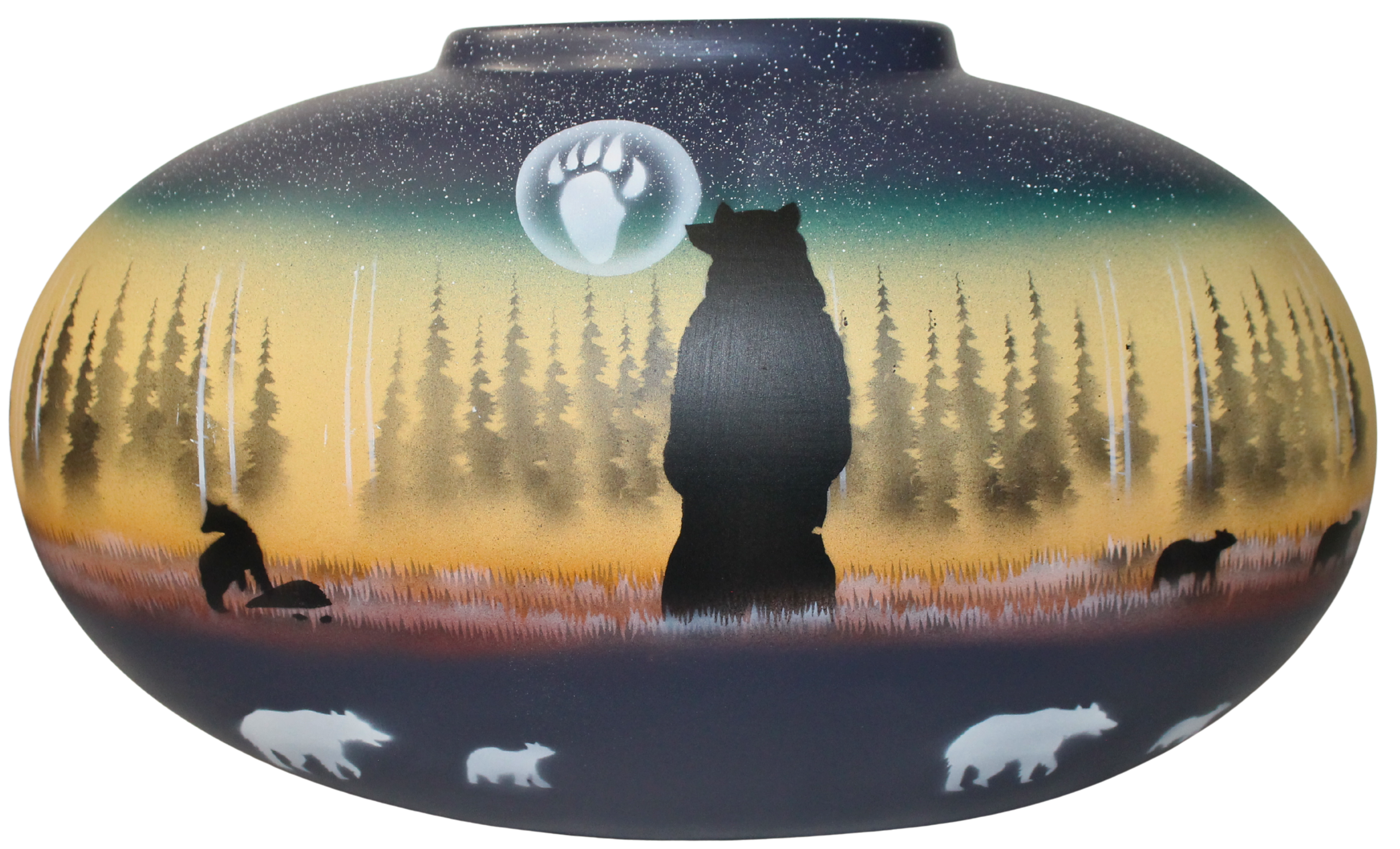 39142 Woodland Shadows - Bear 16 1/2 x 10 1/2 Pillow Vase