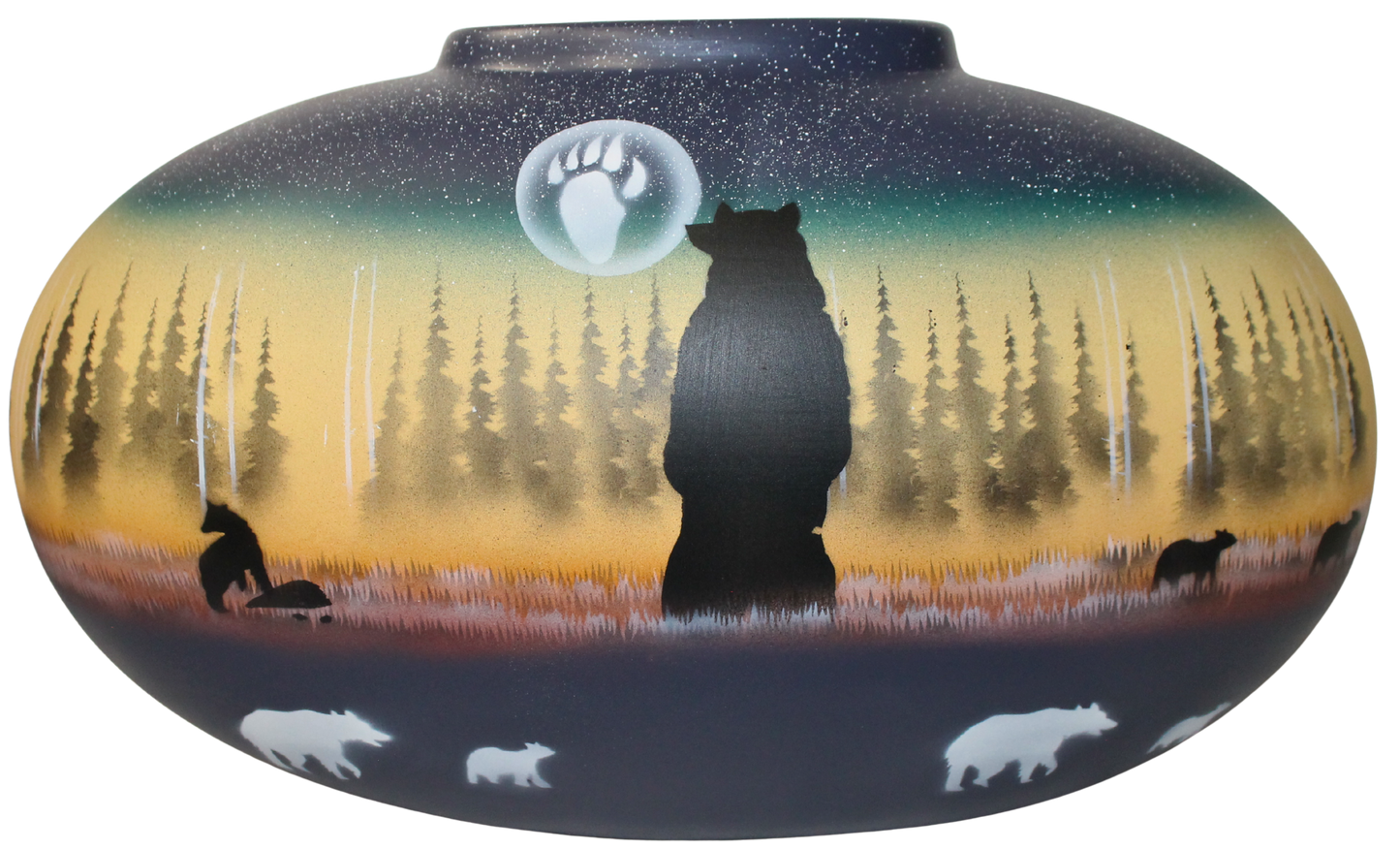 39142 Woodland Shadows - Bear 16 1/2 x 10 1/2 Pillow Vase