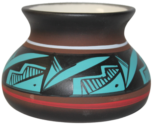 42147 Cindy Blackhorse ACCENTS 4 1/2 x 3 Candle Pot