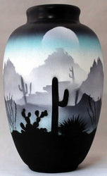 44033 Blue Sonora Desert  6 x 10 Ginger Jar
