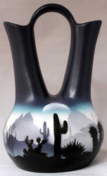 44065 Blue Sonora Desert  7 1/2 x 12 Wedding Vase