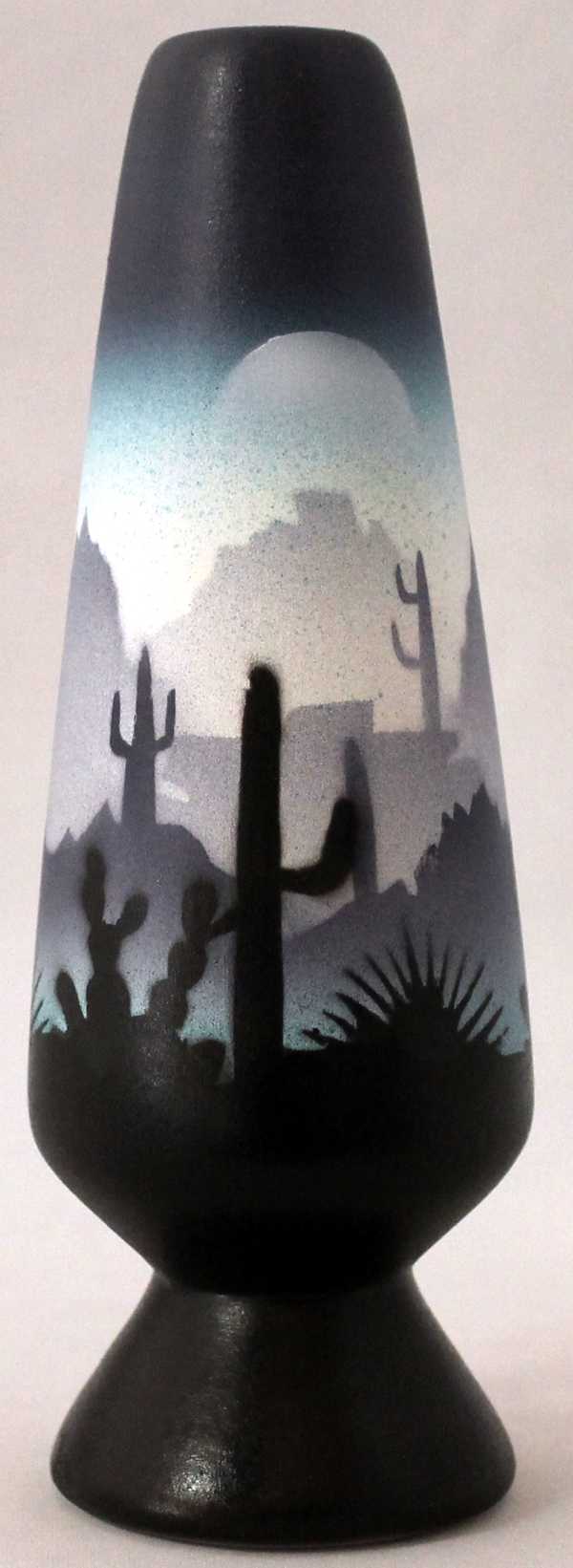 44077 Blue Sonora Desert  2 x 6 Bud Vase
