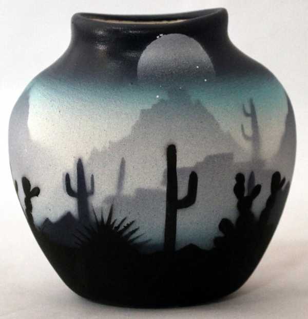 44141 Blue Sonora Desert  3 x 3 Pillow Vase