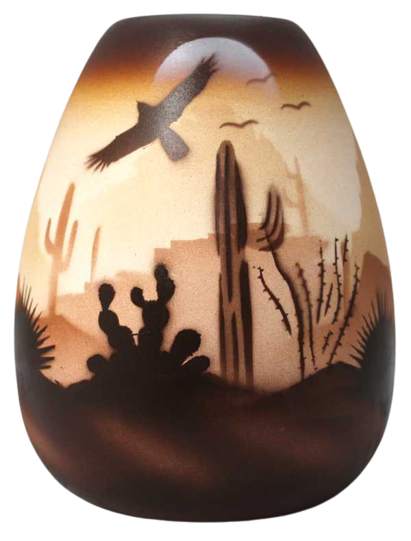 46015 Brown Sonora Desert  4 x 5 1/2 Vase