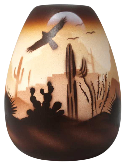 46015 Brown Sonora Desert  4 x 5 1/2 Vase