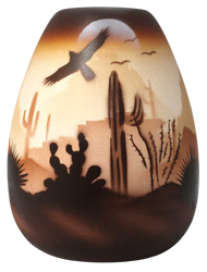 46015 Brown Sonora Desert  4 x 5 1/2 Vase