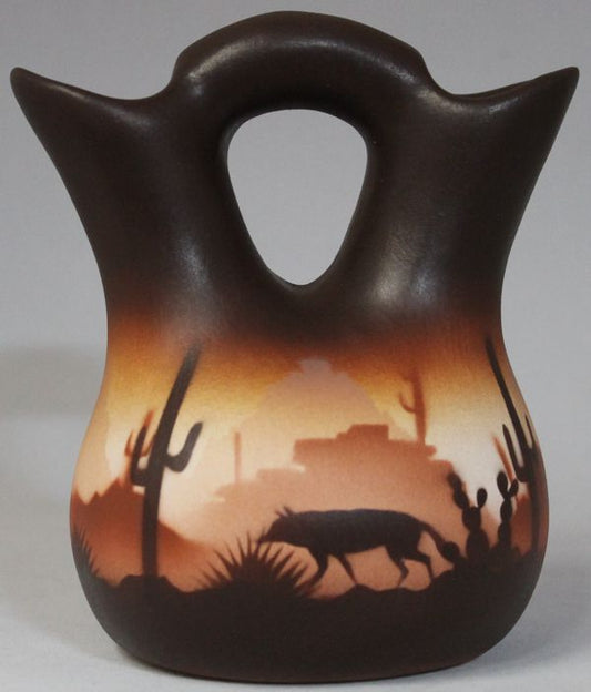 46023 Brown Sonora Desert  4 1/2 x 5 1/2 Wedding Vase