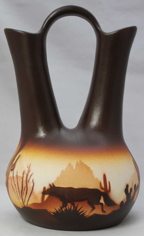 46065 Brown Sonora Desert  7 1/2 x 12 Wedding Vase