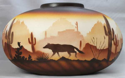 46142 Brown Sonora Desert  16 1/2 x 10 1/2 Pillow Vase