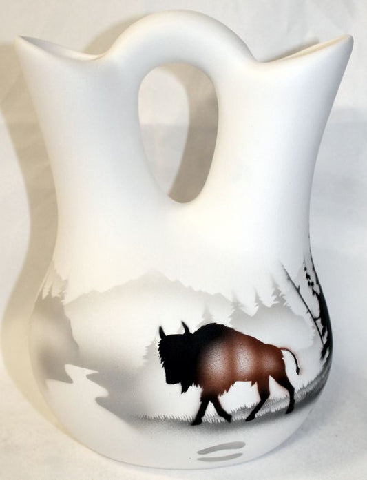 54025 High Country Tracks Buffalo 5 1/2 x 8 Wedding Vase