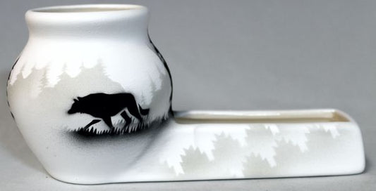 61093 High Country Tracks Wolf 7 1/2 x 3 1/2 Desk Caddy