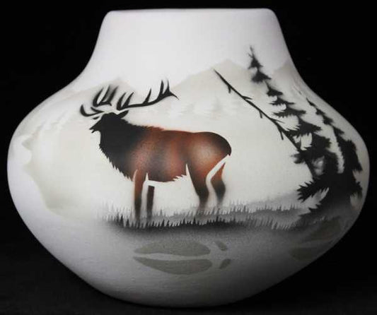 63057 High Country Tracks Elk 7 1/2 x 6 Bowl
