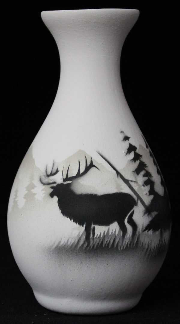 63076 High Country Tracks Elk 2 1/2 x 5 Bud Vase
