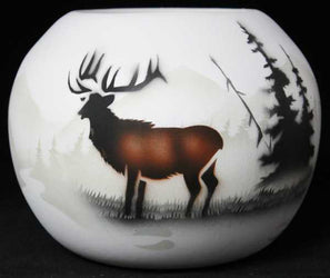 63089 High Country Tracks Elk 6 x 5 Anasazi Bowl