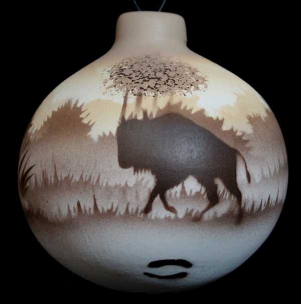 64151 Back Country Tracks Buffalo Ornament