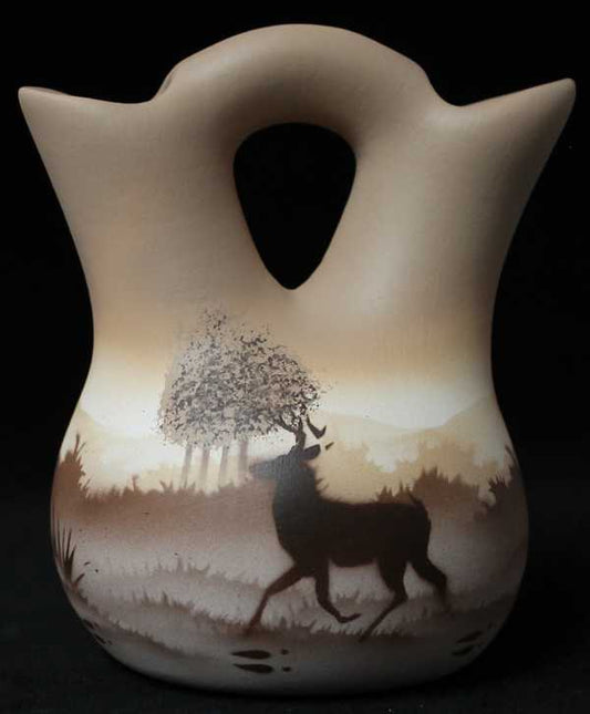 66023 Back Country Tracks Deer 4 1/2 x 5 1/2 Wedding Vase