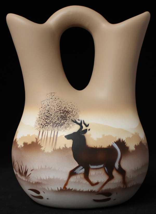 66025 Back Country Tracks Deer 5 1/2 x 8 Wedding Vase