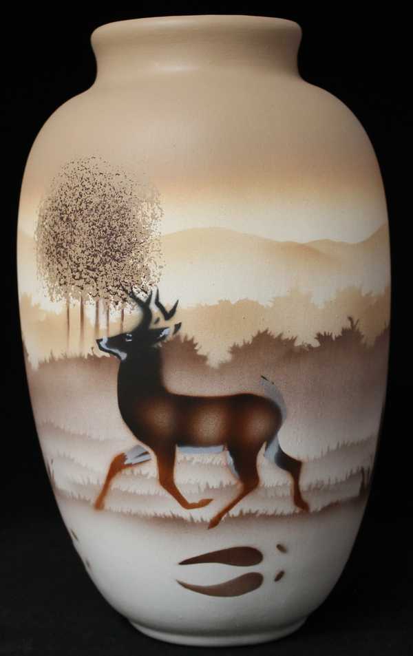 66033 Back Country Tracks Deer 6 x 10 Ginger Jar