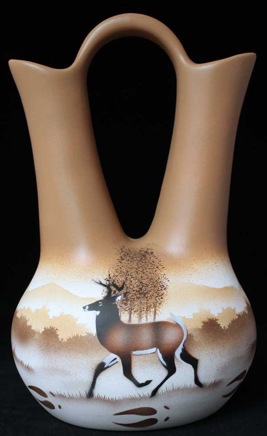 66065 Back Country Tracks Deer 7 1/2 x 12 Wedding Vase
