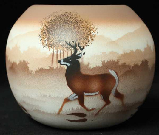 66089 Back Country Tracks Deer 6 x 5 Anasazi Bowl