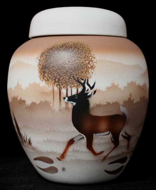 66090 Back Country Tracks Deer 6 1/2 x 7 1/2 Jar w/Lid