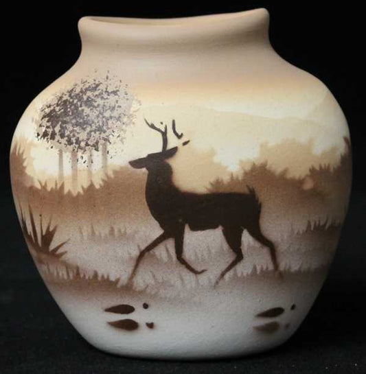 66141 Back Country Tracks Deer 3 x 3 Pillow Vase