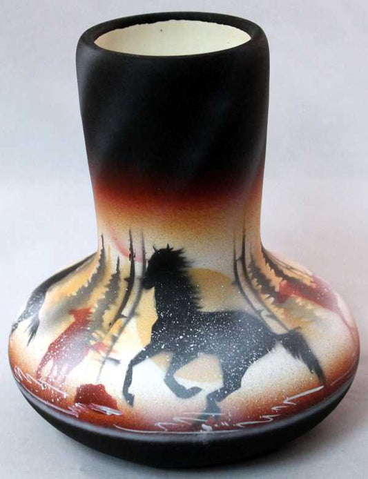 BFS4 Born Free Horses 4 1/2 x 5 Bud Vase