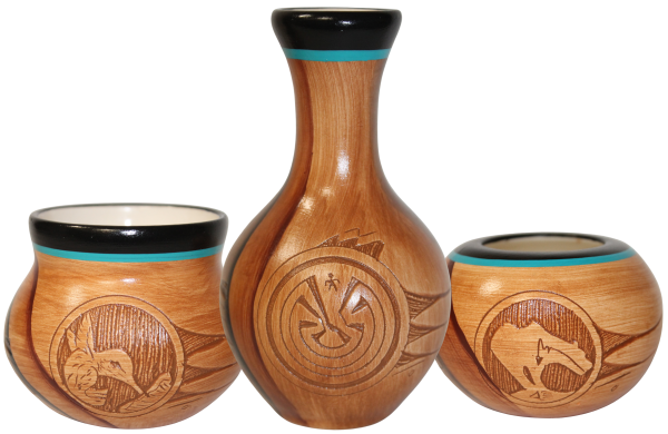 Dwayne Blackhorse Wood Look Pottery - PP C